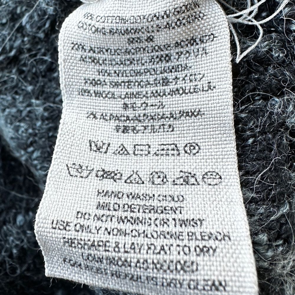 Free People In My Pocket Cropped Boxy Sweater w/ Pockets in Charcoal Grey XS - Picture 14 of 15